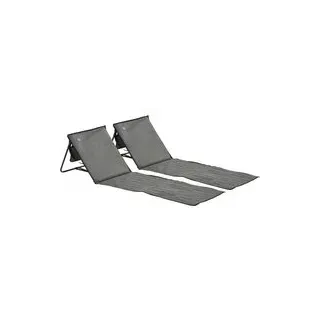 Outsunny Sonnenliege 142 x 51 x 40 cm Grau