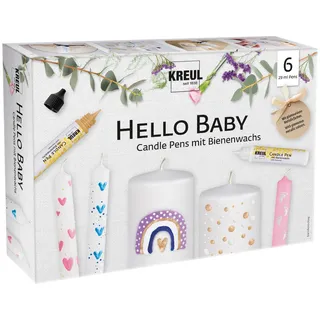 Kreul Candle Pen 6er Set Hello Baby,