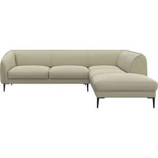 flexlux Eckcouch Polyester L-Form 2-Sitzer beige