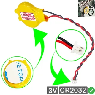 RTC CR2032 CMOS Batterie mit Stecker kabel für Gigabyte Brix M4HM8AP Motherboard