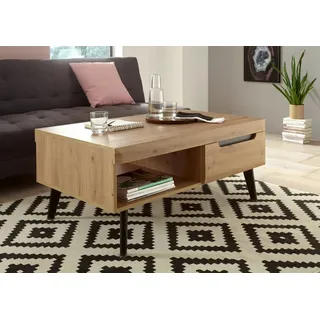 Home affaire Couchtisch Torge, Beistelltisch, Wohnzimmertisch, Tisch, Sofatisch (1-St), Schubkästen und Ablagefach, in drei Farben verfügbar braun 107 cm x 46 cm x 67 cm