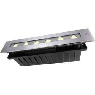Deko-Light Bodeneinbauleuchte LED 12 W 3000 K 730 lm IP67 Aluminium 32,8 x 6,3 cm silber