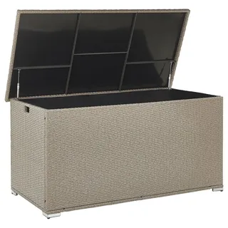 Beliani Auflagenbox 155 x 75 x 80 cm Taupe