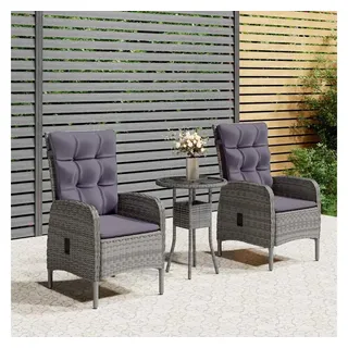 vidaXL Garten-Bistro-Set 3-tlg. Grau