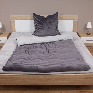 Cashmere Touch Wende-bettwäsche Uni Grau-m740076-grau