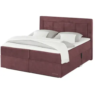 Jette Home Motor-Boxspringbett  Jette Patch , rot , Maße (cm): B: 182 H: 127