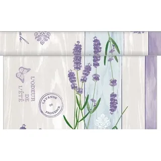 Sovie Horeca Tischläufer Lavinia aus Linclass® Airlaid 40 cm x 24 m, 1 Stück | Lavendel Frühling Floral Blumen