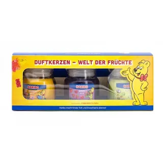 HARIBO Duftkerzen Geschenkset 3 St. rot/gelb/lila