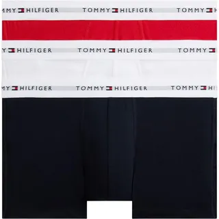 Tommy Hilfiger Signature Essential Um0um02761 Boxershorts 3 Einheiten Desert Sky / White / Primary Red 2XL