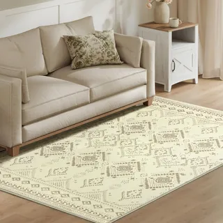 Songmics Boho Teppich Sandbeige 120 x 170 cm