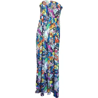 WearAll - Übergröße Damen Bedruckt Trägerlos Bandeau Maxi-Kleid - 5 Mustern - Größen 44-52 - 46-48