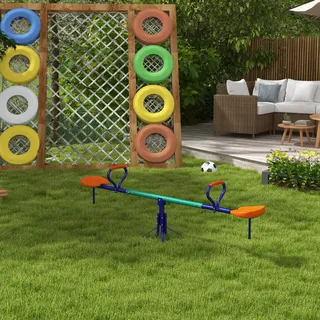 Wippe Für Kinder Von 3–8 Jahren Mit 360°-drehung, Schaukelnde Stahl-gartenschaukel Mit Pp-sitzen, 192 X 60 X 60 Cm, Mehrfarbig