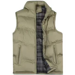 YOUTHUP Herren Steppweste Dicke Freizeit Winterweste Bodywarmer Outdoor | Regular Fit, Stehkragen, 2 Reißverschlusstaschen, Reißverschluss, Leicht Warm, Dick Gefüttert, für Winter Herbst - XL