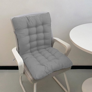 Dickes 8cm Stuhlkissen mit Rückenlehne, Sessel Kissen zurück Sitzkissen Pad,Baumwolle Sitzpolster für Garten Recliner Sofa Büro (80x40cm,Grau)
