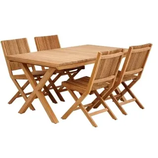 Brafab Julita Gartenmöbel-Set 1, 5-teilig, Teak natur