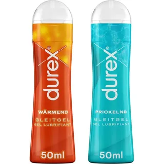 durex Gleitgel Durex Play Gleitgel Ausprobierpaket, Prickelnd & Wärmend (2 x 50ml), Ausprobierpaket, 2-tlg., Für vaginalen und analen Geschlechtsverkehr geeignet