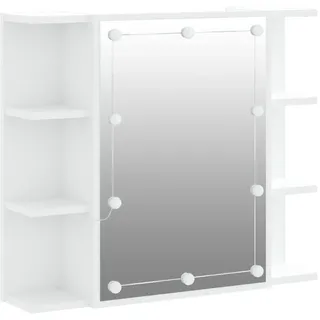 vidaXL Spiegelschrank mit LED Weiß 70x16,5x60 cm Weiß