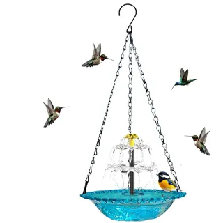 Vogeltränke , groß, wetterfest, Outdoor-Dekoration, solarbetriebener Vogeltränke, Springbrunnen für Garten, Hinterhof, Terrasse, Rasen, Teich, Pool, Outdoor, Anlockung von Kolibri-Finken