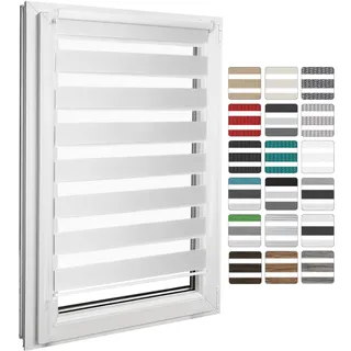 Home-Vision Duo Rollo ohne Bohren nach Maß Breite 40-130cm | Mit Klemmträgern, Für Fenster und Türen, 19 Farben