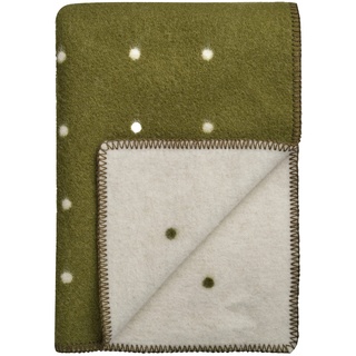 RØROS TWEED - Pastille - Wolldecke aus norwegischer Lammwolle - Design von Anderssen & Voll - Deckenmaße: 135 x 200 cm (6102 - Green Moss, 135 x 200 cm)