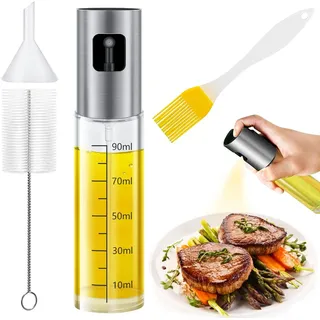 Lntyq 100-ml-ölsprüher, Ölsprüher Mit 1 Pinsel, 1 Trichter Und 1 Ölpinsel Für Küche/grill/salat