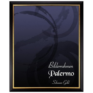 BIRAPA Einzelrahmen Bilderrahmen Palermo, (1 Stück), 70x100 cm, Schwarz Gold, Holz goldfarben|schwarz 70 cm x 100 cm