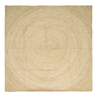 vidaXL Teppich Natur und Weiß 300 x 300 cm Jute