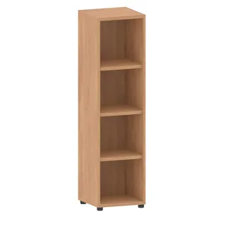 Eigentlich Aktenregal Büroregal 4 Fächer, 40x40x77,5cm, Buche | Ordnerregal Bücherregal Regal Homeoffice Aufbewahrungsregal Büromöbel 4 OH aus Holz, höhenverstellbare Boden, Made in Germany