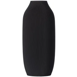 3D Vase Dekovase Stella L 30cm Bodenvase Schwarz Deko Vase Pampasgras Trockenblumen