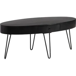 FineBuy Couchtisch FineBuy Sofatisch Massivholz 100 cm Wohnzimmertisch Tisch Schublade