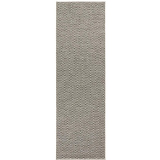 HANSE HOME BT Carpet Nature Läufer In- – Schlingen Küchenläufer rutschfest Flachgewebe Kurzflor Woll-Optik Fineloop Küchenteppich für Flur, Garten, Terrasse, Grau Anthrazit, 80x150cm