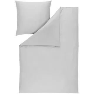 Estella Valetta Unifarben Baumwolle Grau 155 x 220 cm + 2 x 80 x 80 cm
