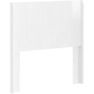 vidaXL Kopfteil Hochglanz 140 x 10 x 106 cm Weiß