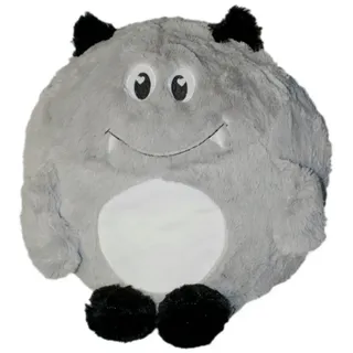 Haus und Deko Zierkissen Monster Kuschelkissen Plüsch Kinder Kissen Dekokissen mit Füllung ca., (1 St) grau