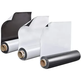 Smagtron Ferrofolie Selbstklebend, Klebefolie, Ideal Für Kühlschrank, Whiteboard, Pinnwand, Magnetische Basisfläche - Weiße Folie Selbstklebend, Matt Weiß, 120x100cm - Einfach zu Montie
