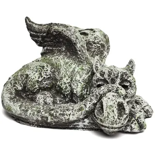 stoneandstyle Steinfigur Drache Pedro frostfest wetterfest Gartenfigur