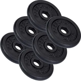 ScSPORTS Hantelscheiben-Set Hantelscheibe 15 kg schwarz