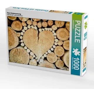 Herz Holzmaserung (Puzzle)
