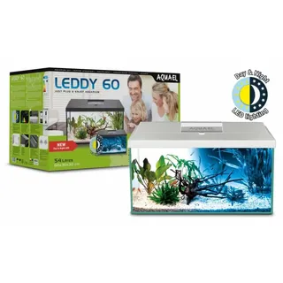 AquaEl Leddy Day & Night 60 54 l Komplettaquarium Weiß