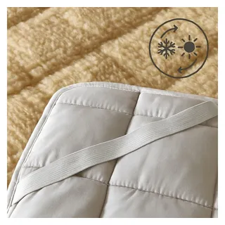 Traumschlaf Nature Lammflor Unterbett Wende-Matratzenauflage 200 x 200 cm beige