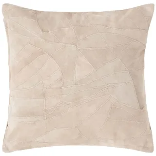 LEDERKISSEN Patchwork creme 45/45 cm