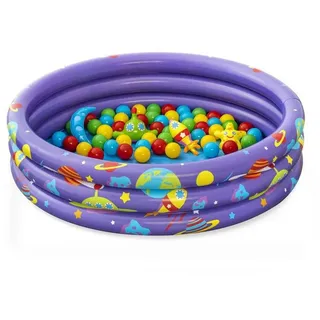 BESTWAY - Bällebad Weltraum 102x25cm Planschbecken Ballpool Kinder Spielzeug Kugel