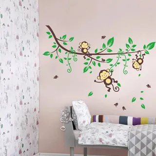 Ambiance-Live Wandtattoo Affen auf Baum