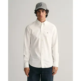 GANT Slim Oxford Langarmhemd White 3XL