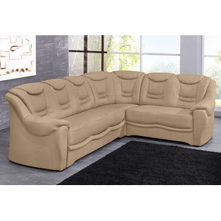 Ecksofa SIT&MORE "Bansin" Sofas Gr. B/H/T: 265 cm x 94 cm x 215 cm, Luxus-Microfaser ALTARA NUBUCK, langer Schenkel links, mit Bettfunktion, braun (café) Ecksofas wahlweise mit Bettfunktion