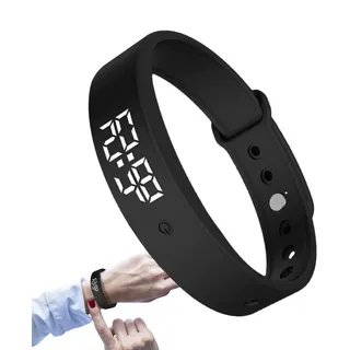 Rrlihjgu Generisch Vibrationswecker Wecker Armband Vibration 13-23.5cm Multifunktions Silent Vibrating Alarm Uhr Silikon+ABS Silent Vibrations Wecker Armband Verstellbarem Armbands Für Männer Und