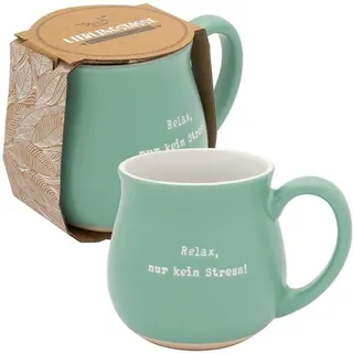 SHEEPWORLD GRUSS & CO Tasse bauchig graviert "Relax, nur kein Stress!