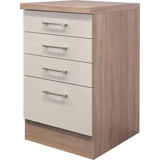Flex-Well Unterschrank Schubkastenschrank Orlando 50 x 0 x 0 cm Kaschmir Glanz-Sonoma Eiche