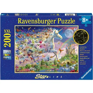 Ravensburger Kinderpuzzle 200 XXL Teile - Leuchtendes Schmetterlingseinhorn