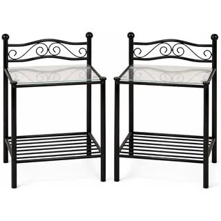 moebel-direkt-online Nachtschrank Dagmar 44 x 32 x 63 cm Schwarz